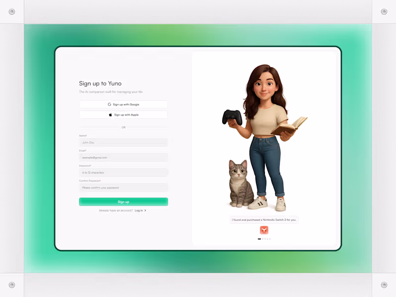 Cover image for Sign up page