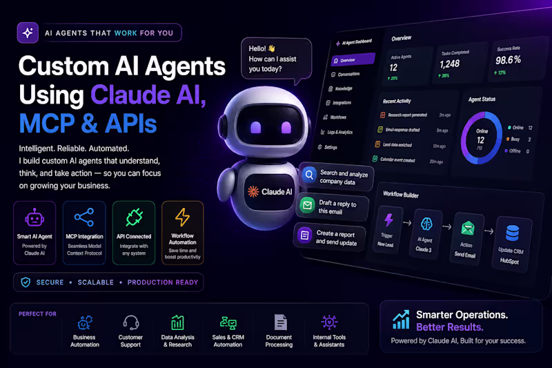 Cover image for  Custom AI Agent using n8n, Claude, MCP & APIs