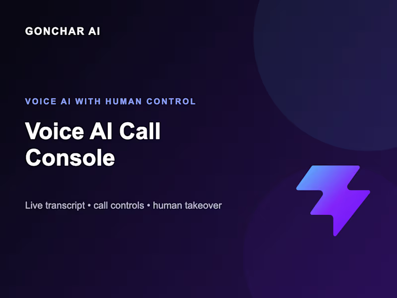 Cover image for Voice AI Call Console with Human Takeover
