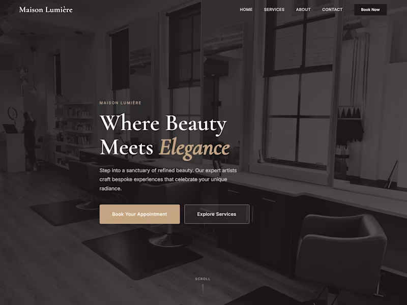 Cover image for A luxury beauty salon website
