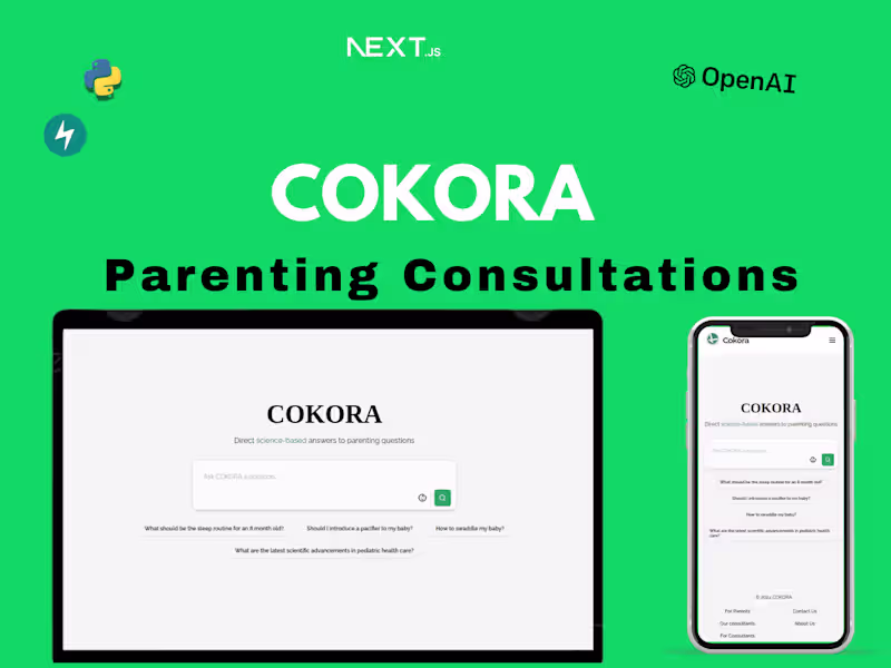 Cover image for Cokora - Parent Consulting Platform