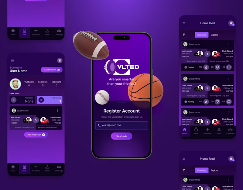 Cover image for Sports Social Network Mobile App UX/UI