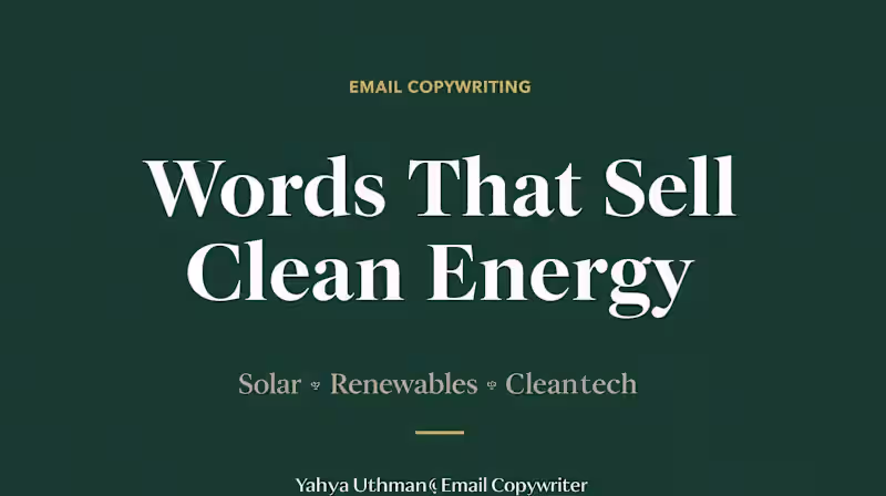 Cover image for 3-email sequence for solar & clean energy brands