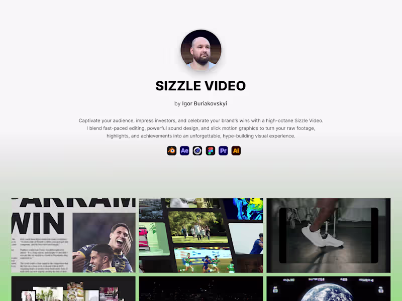 Cover image for Sizzle — Graphics + Animation