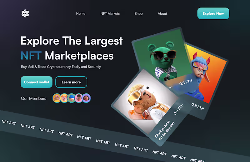 Cover image for Crypto Landing Page || UI Design