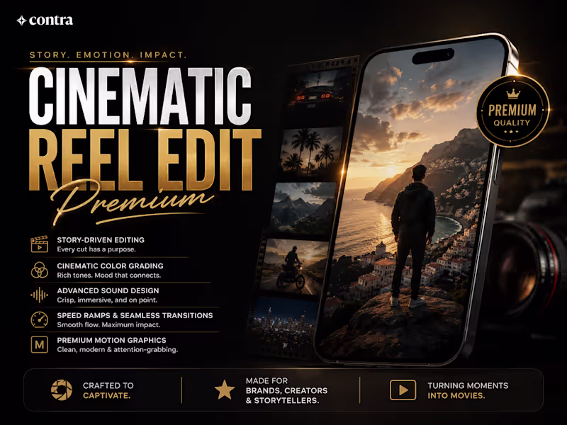 Cover image for Cinematic Reel Edit (Premium)