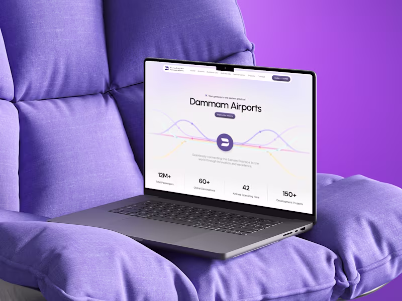 Cover image for Dammam Airports - Landing Page Design