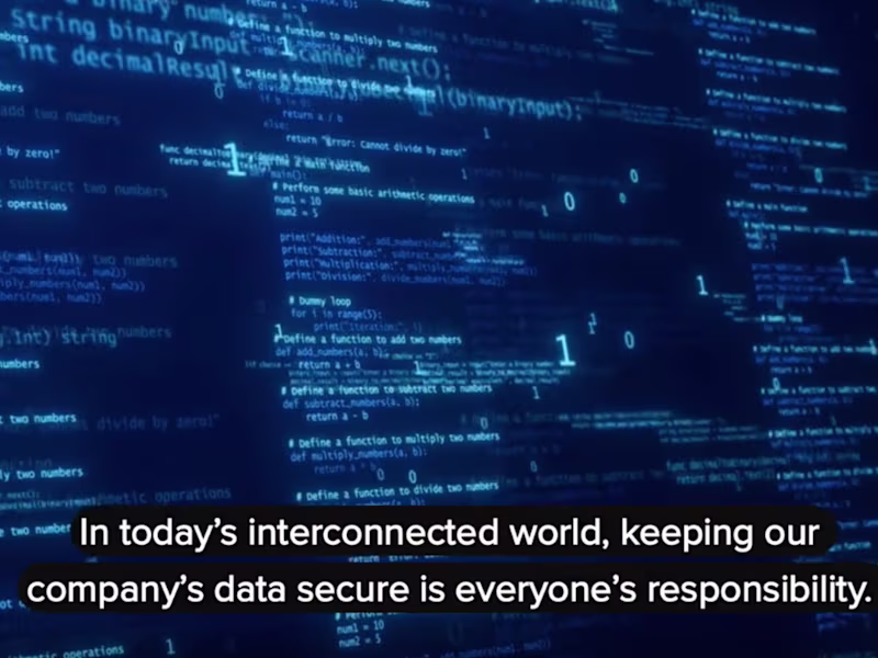 Cover image for Cybersecurity Employee Training – Educational Explainer Video