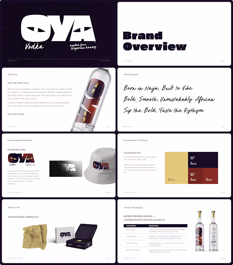 Cover image for Oya Honey Vodka Bold. Smooth. Unmistakably African. We didn’...
