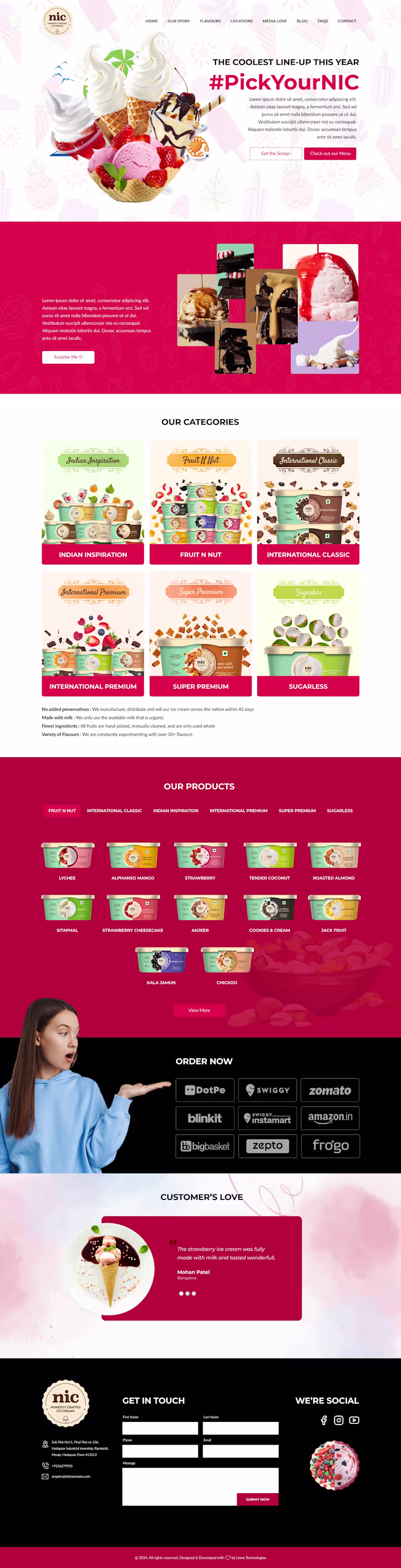 Cover image for Website Design for Icecream selling agency