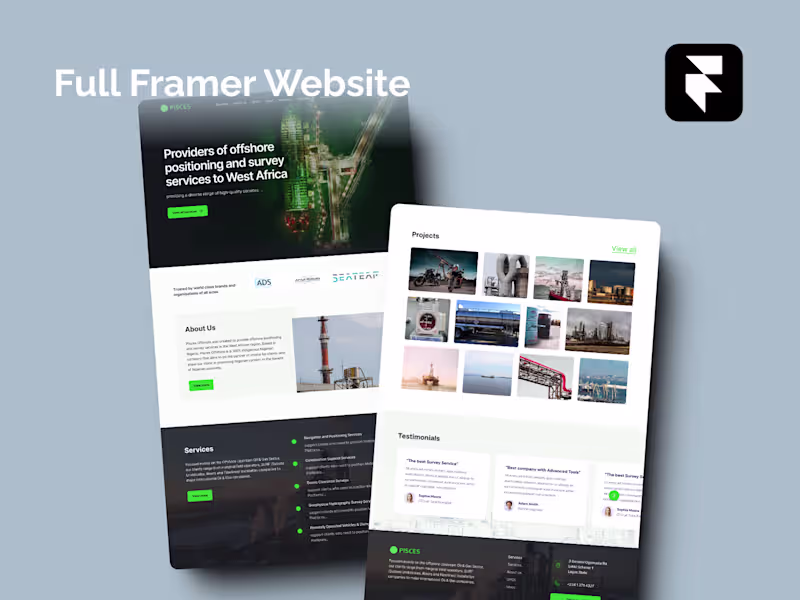 Cover image for Full Framer Website Design & Development (5-7 Pages)