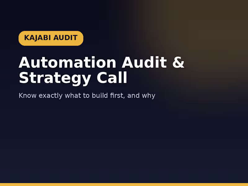 Cover image for Kajabi Automation Audit & Strategy Call