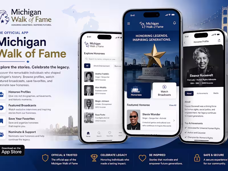 Cover image for Michigan Walk of Fame Mobile App Development