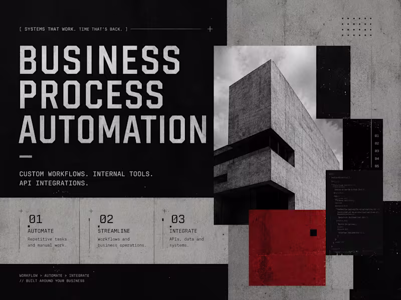 Cover image for Business Process Automation & Internal Tools