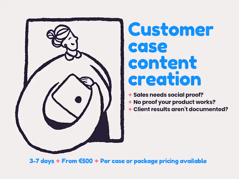Cover image for Customer case content creation