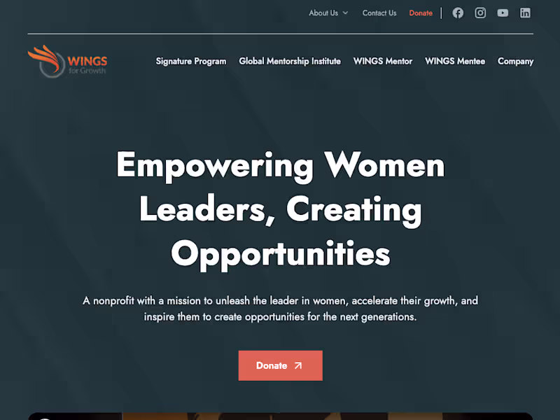 Cover image for Wings for Growth - A Women Community's Website