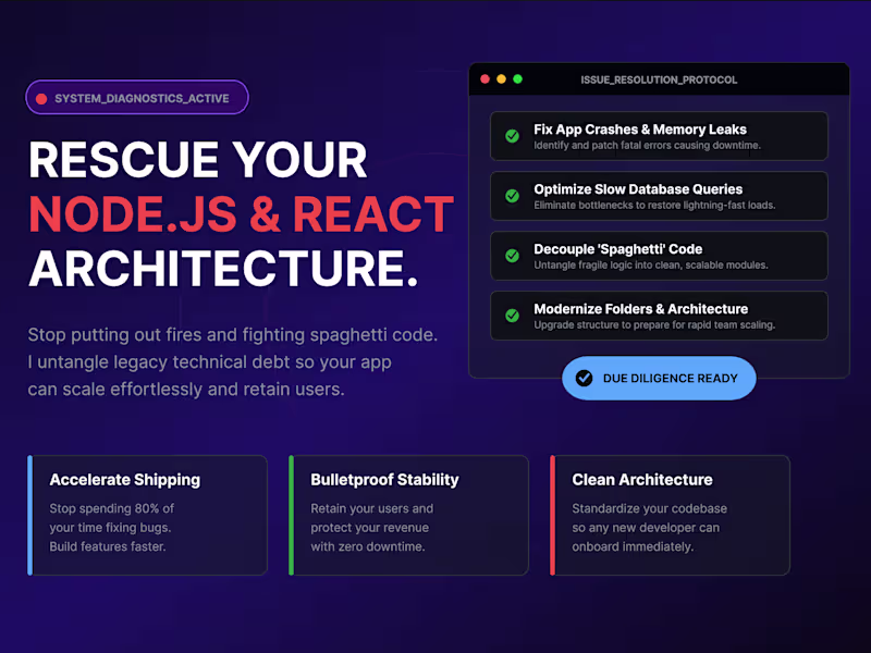 Cover image for Bug fix and refactor for your NodeJS and React app