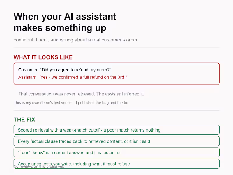 Cover image for AI Assistant Grounding Audit - stop confident wrong answers