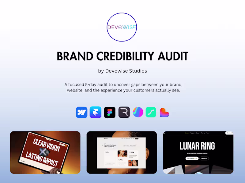 Cover image for Brand Credibility Audit - 5-Day Brand Diagnostic