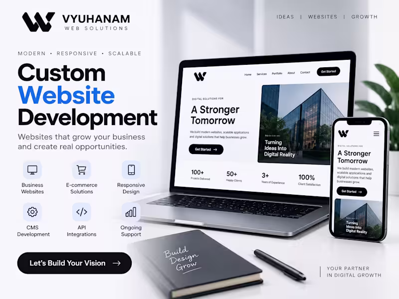 Cover image for Custom Website Development for Businesses