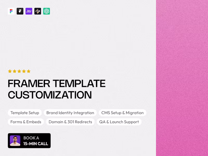 Cover image for Framer Template Customization