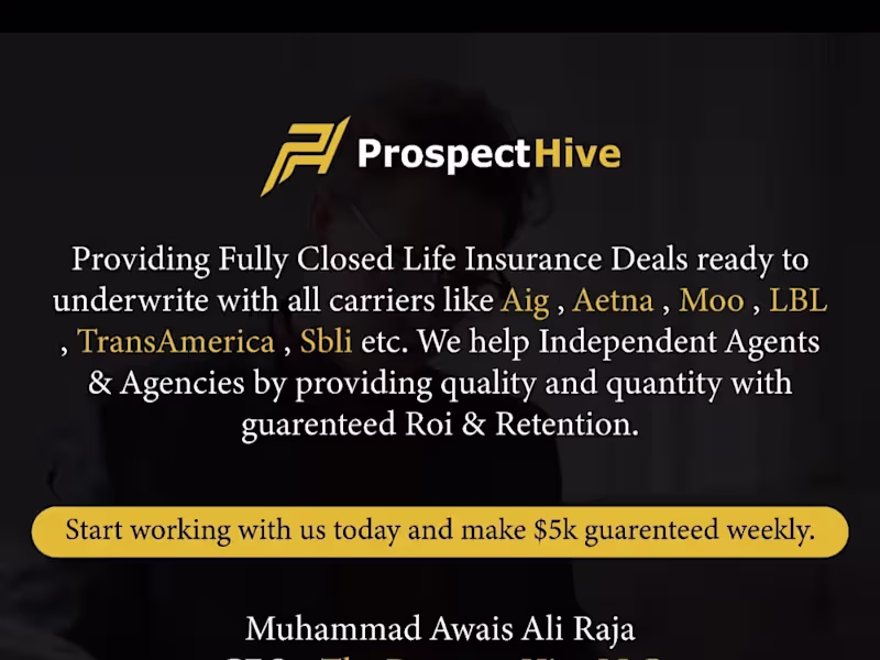 Cover image for Final Expense Live Transfers & Pre-Approved Closed Deals