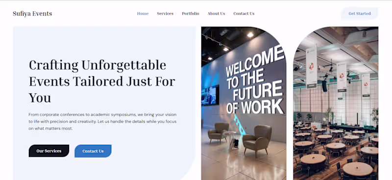 Cover image for Website designed for an event