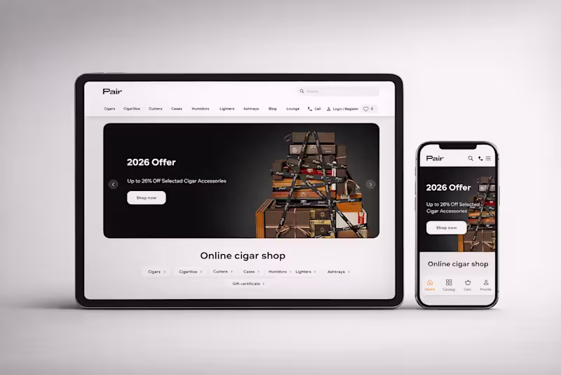Cover image for Pairstore - Luxury Cigars E-commerce Platform for UAE Market