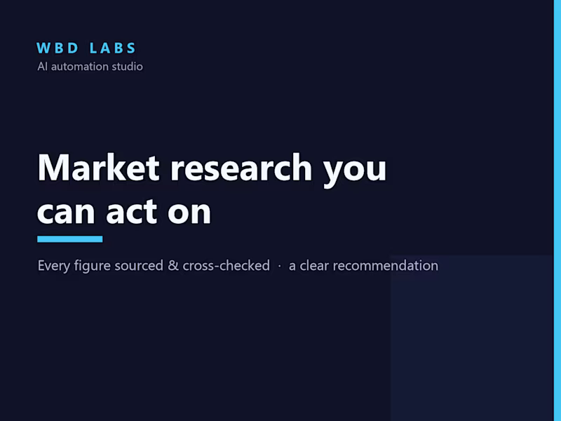 Cover image for Decision-grade market research report — with a recommendation