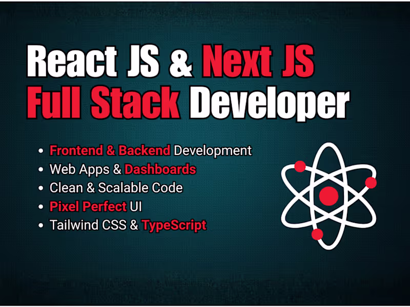 Cover image for Full Stack Web Developer | Next.js React JS and Electron JS 