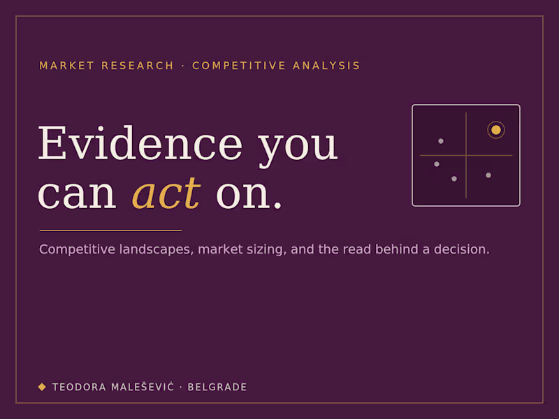 Cover image for Market Research & Competitive Analysis
