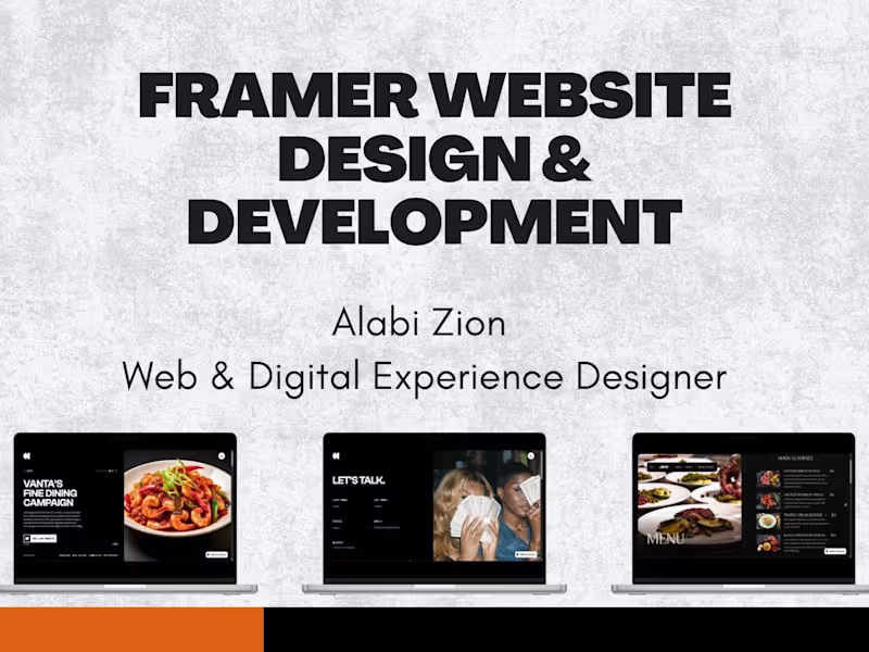 Cover image for Framer Website Design & Development