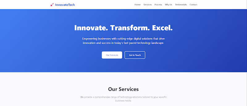 Cover image for LandingPage(Innovatetech)