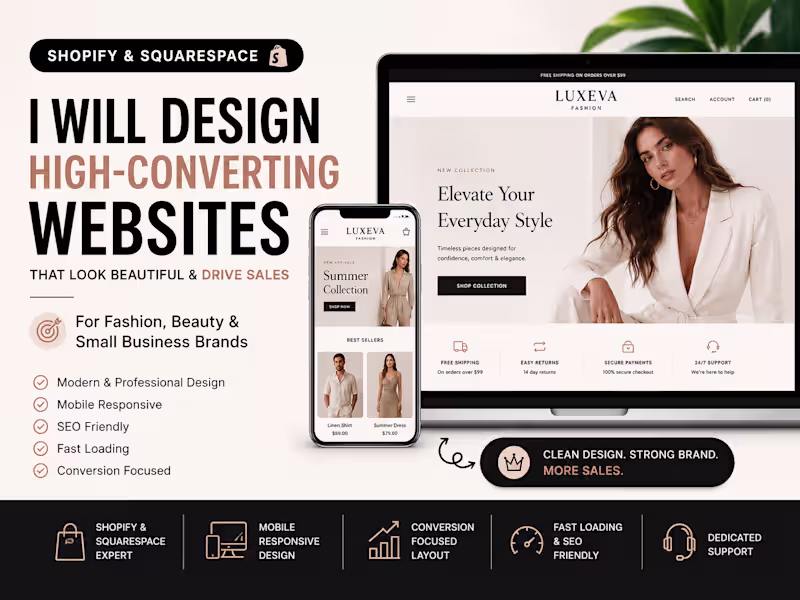 Cover image for I Will Design a High-Converting Shopify Store