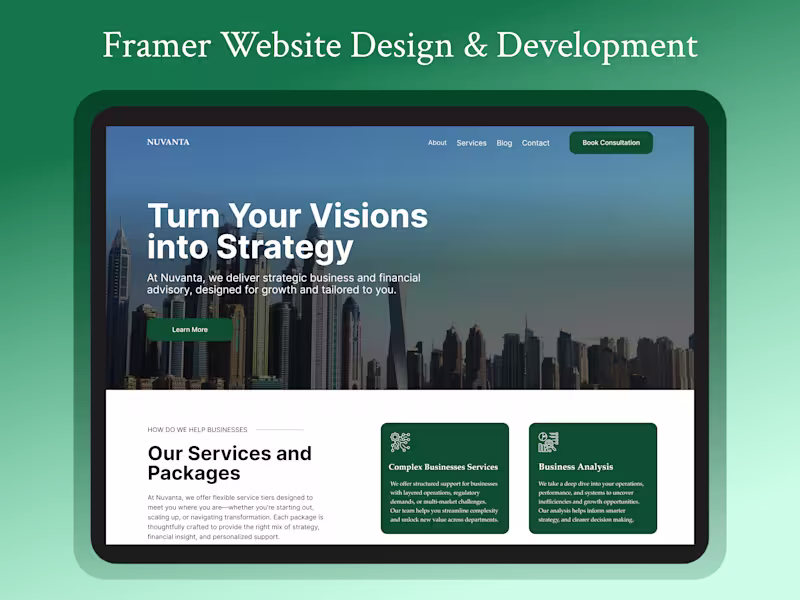 Cover image for Framer • Website Design & Development