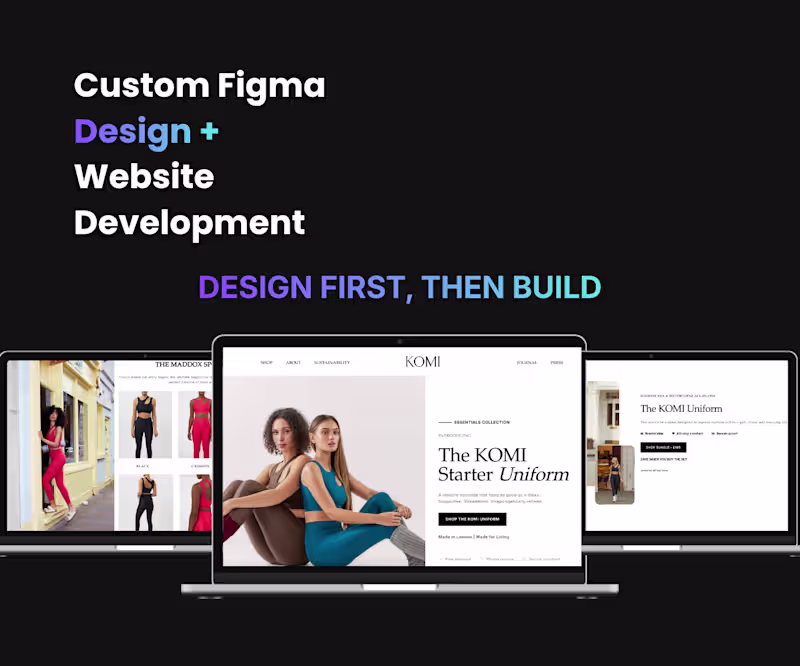 Cover image for Custom Figma Design + Development (All-in-One)