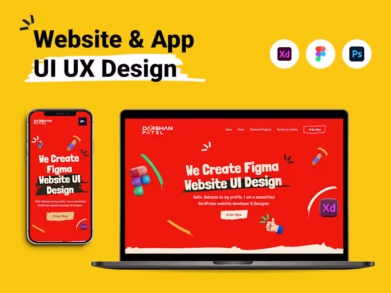 Cover image for I will design website UI UX or landing page design in Figma