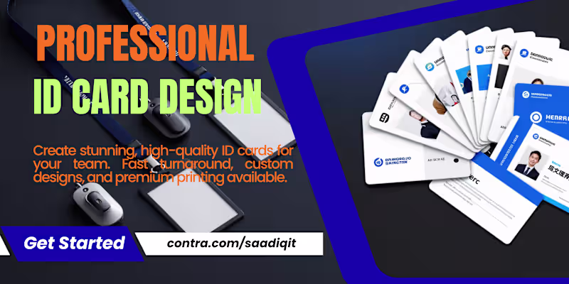 Cover image for Professional ID card design focuses