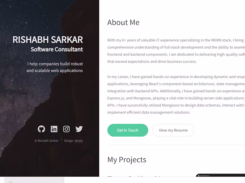 Cover image for Portfolio website