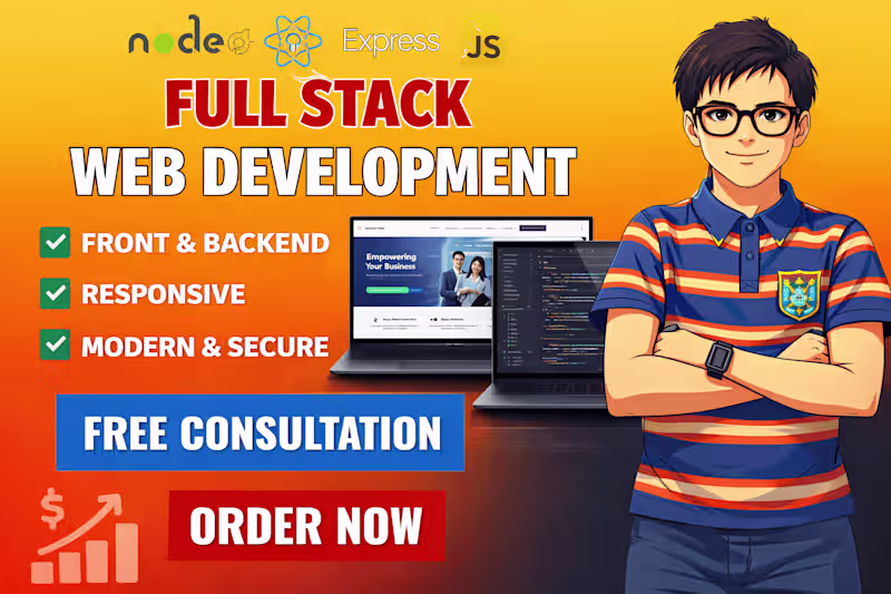 Cover image for I will custom business website, full stack website development
