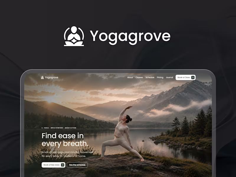 Cover image for Yogagrove Wellness Studio Website Design