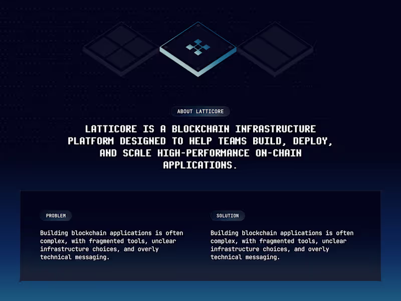 Cover image for UI/UX Design and Branding for Latticore