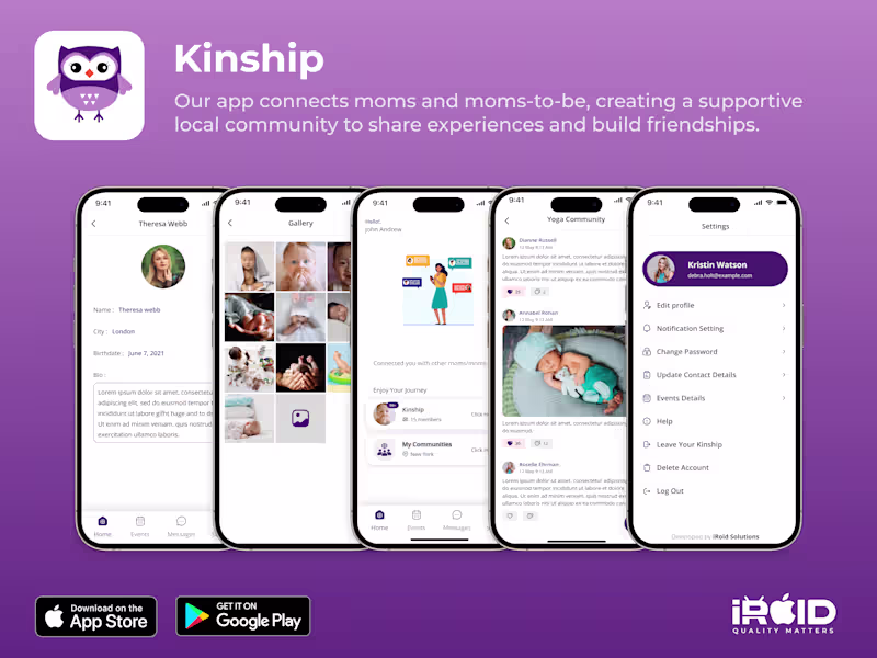Cover image for  Kinship - Social Community App for Moms