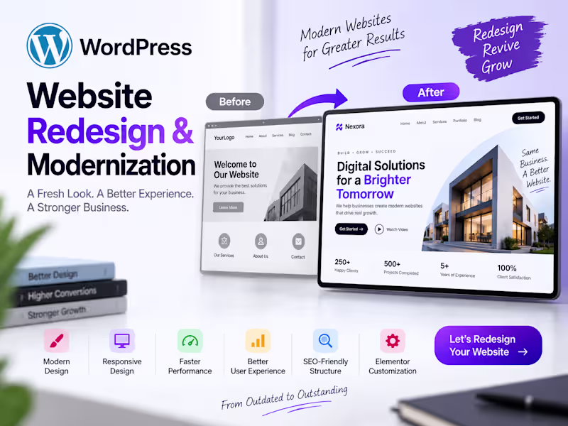 Cover image for WordPress Website Redesign & Modernization