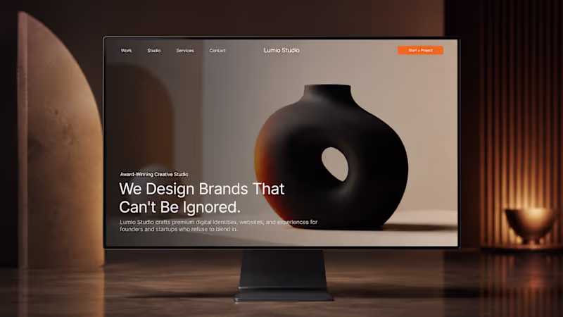 Cover image for Premium identity meets editorial web design. Lumio Studio by...