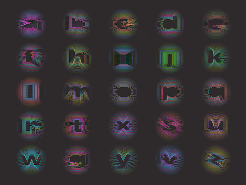 Cover image for Holographic alphabet for tash.cards