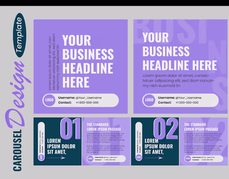 Cover image for Social Media Carousel Template Design | Branding Kit