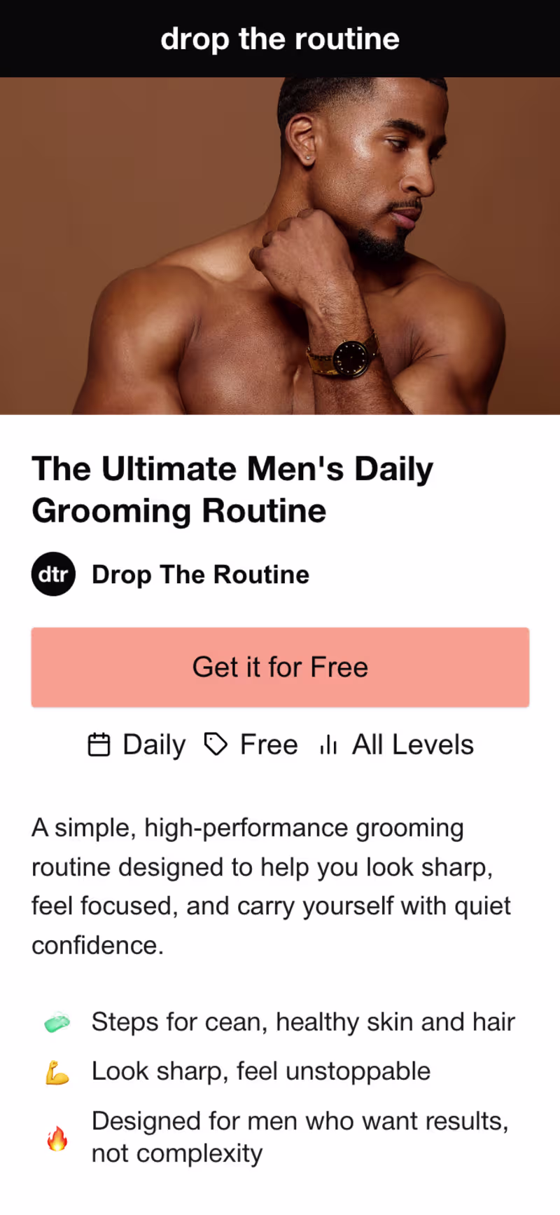 Cover image for Showcasing the website for Drop The Routine with screenshots...