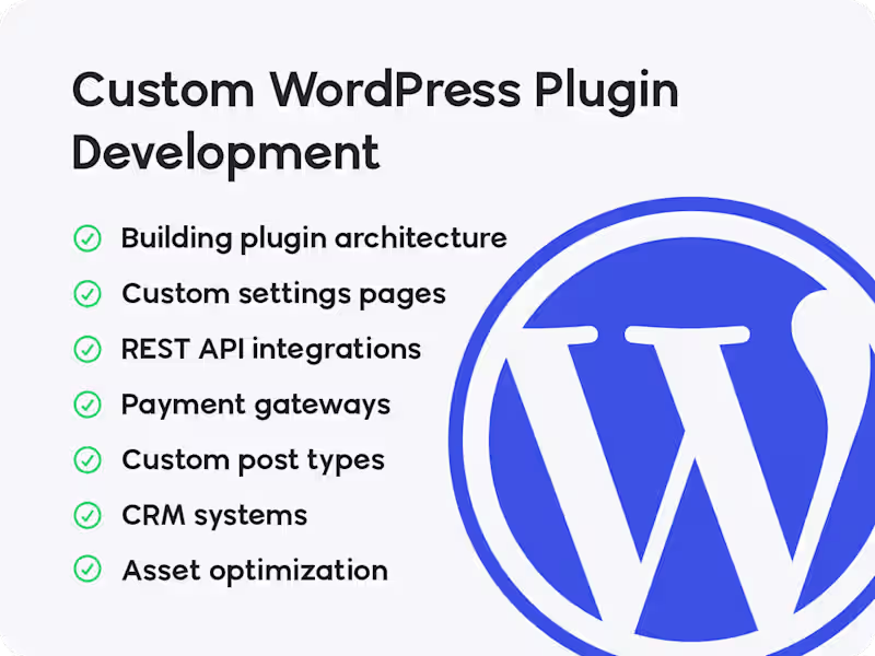 Cover image for Custom WordPress Plugin Development