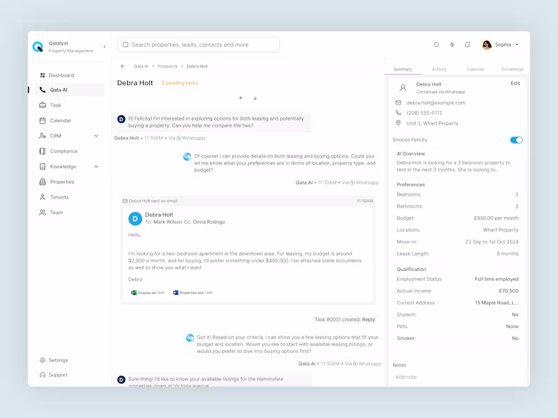 Cover image for Qatalyst - AI Conversation Screen